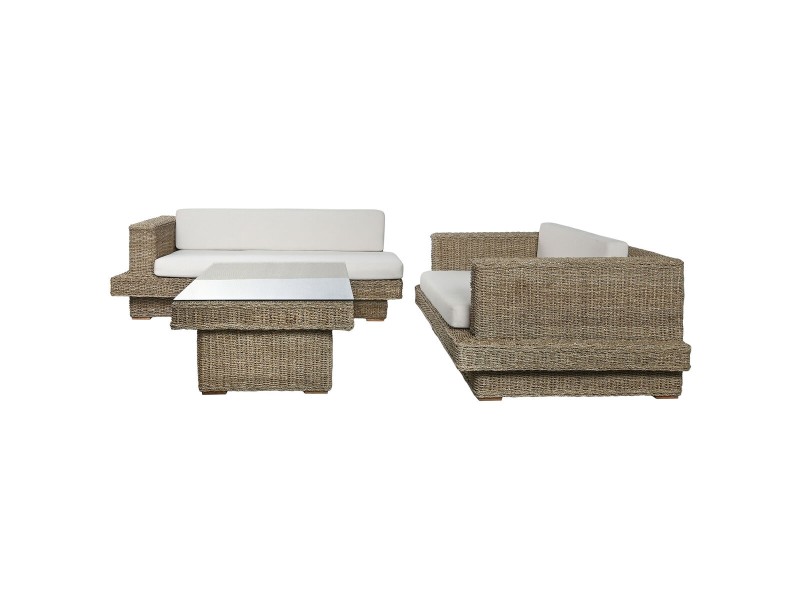 Градински диван Home ESPRIT Естествен 192 x 105 x 63 cm NaN –  BB Дивани
