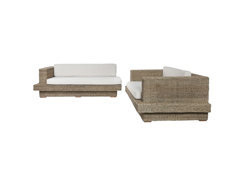 Градински диван Home ESPRIT Естествен 192 x 105 x 63 cm NaN –  BB Дивани