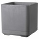 Саксия Deroma Сив 38 x 38 x 39 cm Пластмаса Квадратек Кубче 38 cm NaN –  BB Саксии