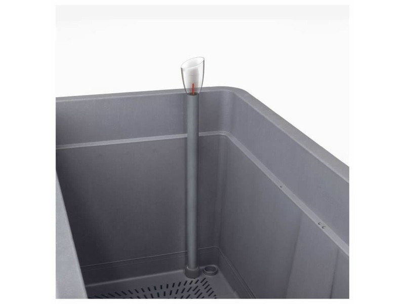 Саксия Deroma Сив 38 x 38 x 39 cm Пластмаса Квадратек Кубче 38 cm NaN –  BB Саксии