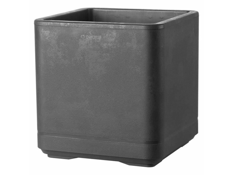 Саксия Deroma Антрацит 38 x 38 x 39 cm Пластмаса Квадратек Кубче 38 cm NaN –  BB Саксии