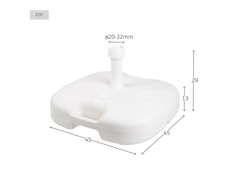 Base pour parapluie Aktive Бял Ø 32 mm Ø 20 mm 45 x 29 x 45 cm (5 броя) NaN –  BB Чадъри