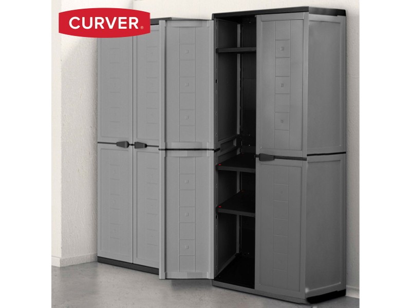 Шкаф Curver Тъмно сив Пластмаса 68 x 166 x 39 cm NaN –  BB Шкафове