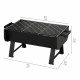 Портативно барбекю Aktive Стомана 45 x 25 x 30 cm Черен (2 броя) NaN –  BB Преносими барбекюта