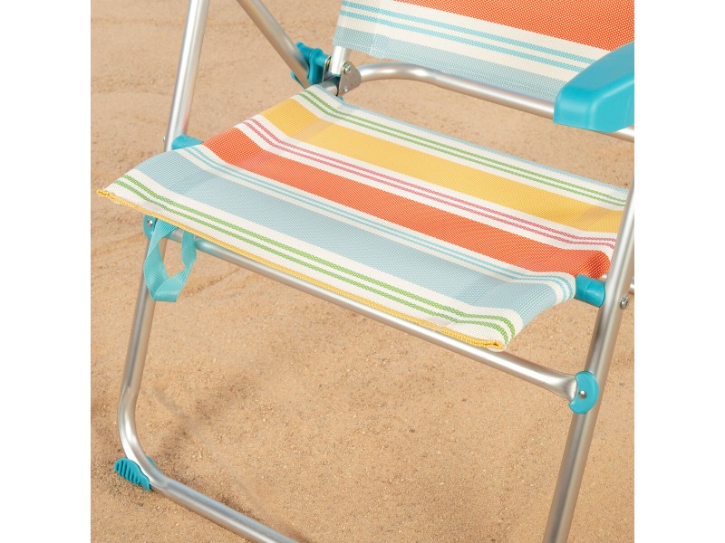 Плажен стол Aktive 48 x 95 x 65 cm (4 броя) NaN –  BB Сгъваеми столове