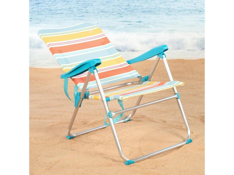 Плажен стол Aktive 48 x 95 x 65 cm (4 броя) NaN –  BB Сгъваеми столове