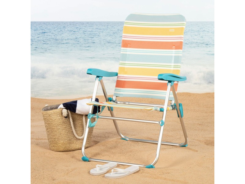 Плажен стол Aktive 48 x 95 x 65 cm (4 броя) NaN –  BB Сгъваеми столове