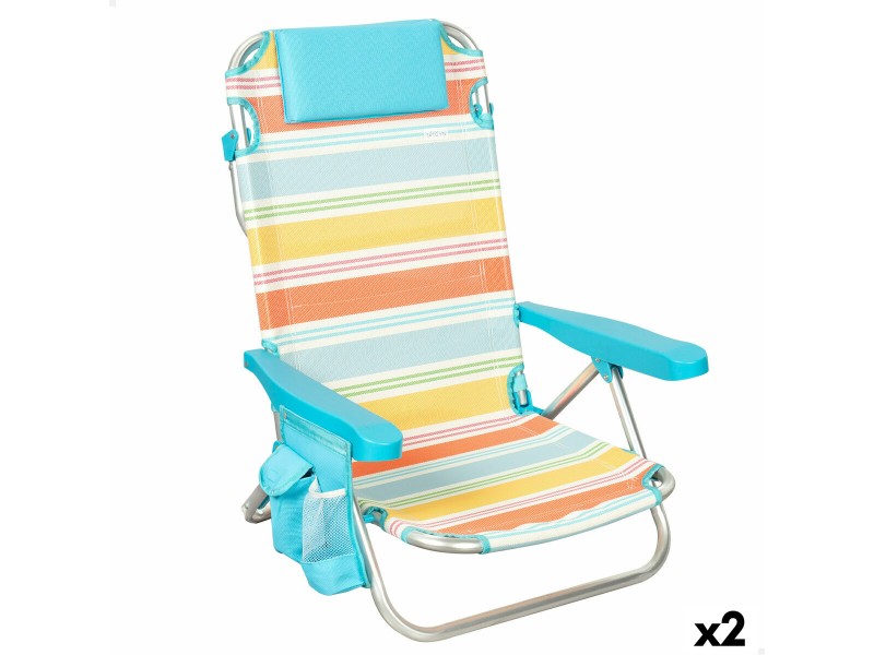 Плажен стол Aktive 48 x 75 x 48 cm (2 броя) NaN –  BB Сгъваеми столове