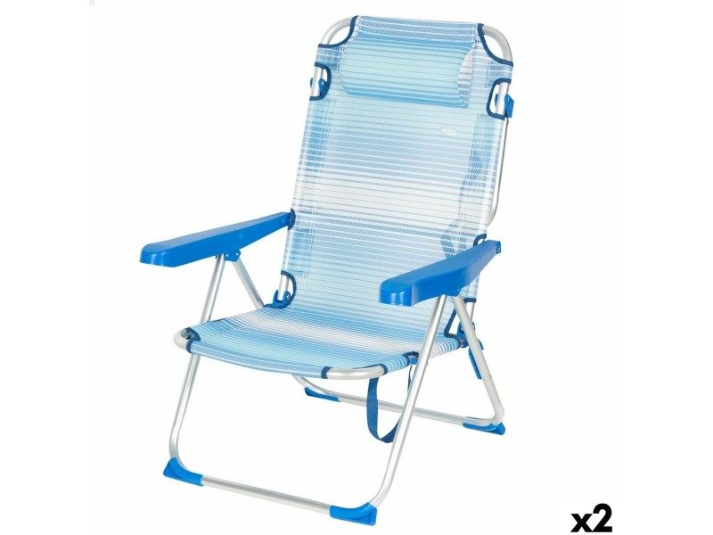 Плажен стол Aktive 48 x 90 x 60 cm (2 броя) NaN –  BB Сгъваеми столове