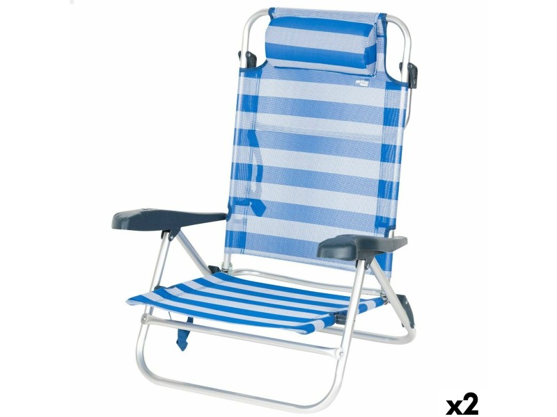 Плажен стол Aktive 47 x 82 x 49 cm (2 броя) NaN –  BB Сгъваеми столове