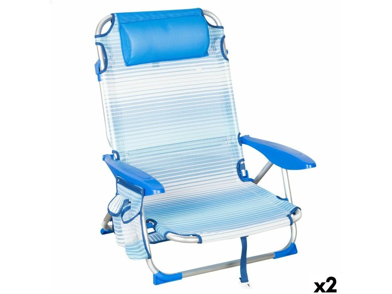 Плажен стол Aktive 51 x 76 x 45 cm (2 броя) NaN –  BB Сгъваеми столове