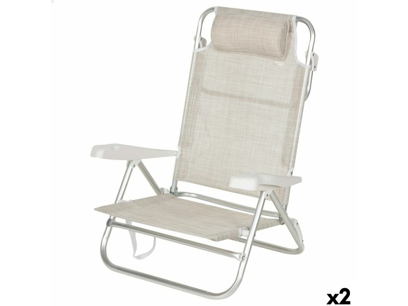 Плажен стол Aktive 47 x 82 x 49 cm (2 броя) NaN –  BB Сгъваеми столове