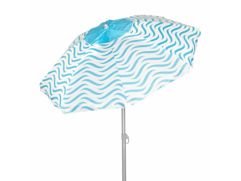 Плажен чадър Aktive Син Ø 200 cm 200 x 190 x 200 cm (6 броя) NaN –  BB Чадъри