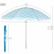 Плажен чадър Aktive Син Ø 220 cm 220 x 200 x 220 cm (6 броя) NaN –  BB Чадъри