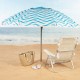 Плажен чадър Aktive Син Ø 220 cm 220 x 200 x 220 cm (6 броя) NaN –  BB Чадъри