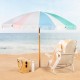 Плажен чадър Aktive Ø 200 cm 20 x 185 x 20 cm (6 броя) NaN –  BB Чадъри