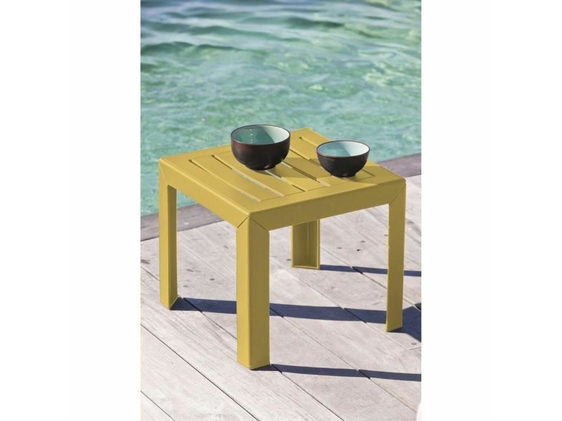Помощна маса Grosfillex Miami Жълт 40 x 40 x 39 cm NaN –  BB Спомагателни маси