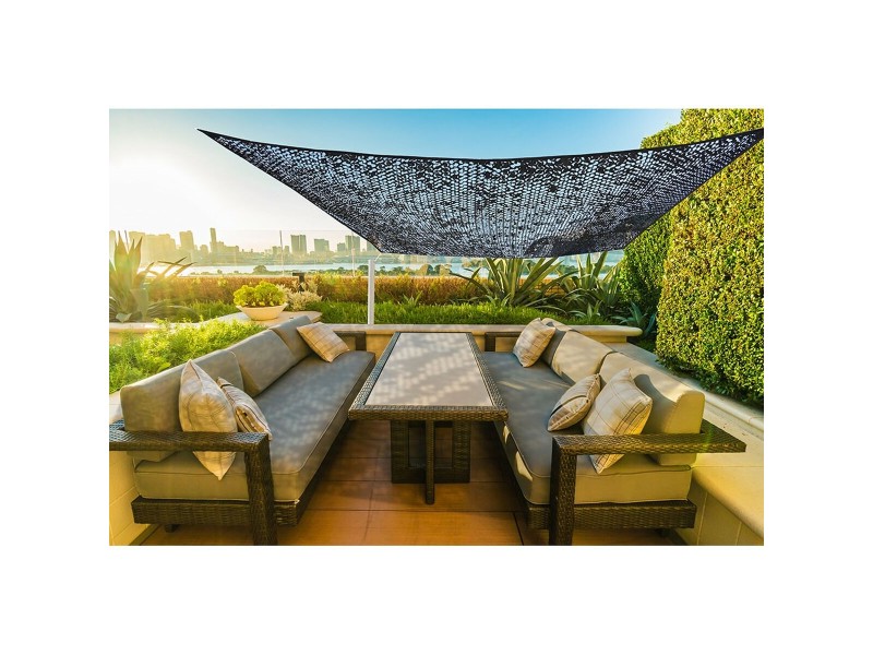 Правоъгълна сенникова тента Faura Черен 3 x 4 m С две лица Камуфлаж NaN –  BB Сянка платна