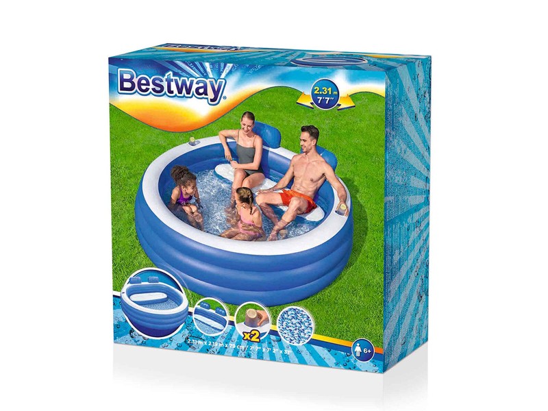 Надуваем Басейн Bestway Многоцветен 219 x 231 x 79 cm NaN –  BB Надуваеми басейни