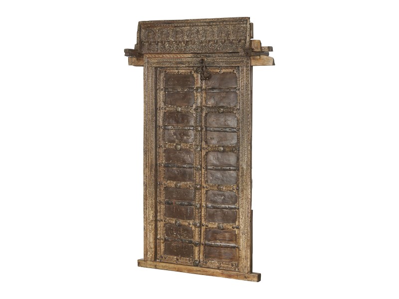 Декоративна Фигура за Градина Home ESPRIT Кафяв тиково дърво 120 X 46 X 190 cm Врата NaN –  BB Статуи