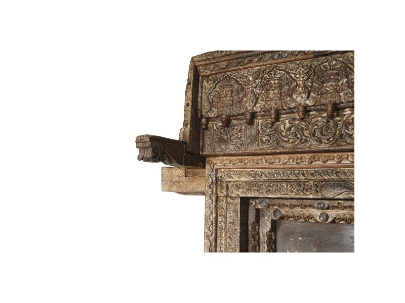 Декоративна Фигура за Градина Home ESPRIT Кафяв тиково дърво 120 X 46 X 190 cm Врата NaN –  BB Статуи