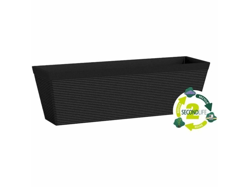 Саксия Garden ID Черен 50 x 16 x 16 cm NaN –  BB Саксии