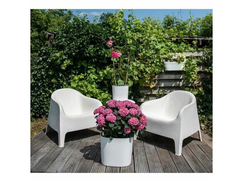 Саксия за самостоятелно поливане Garden ID Бял 40 x 40 cm NaN –  BB Саксии