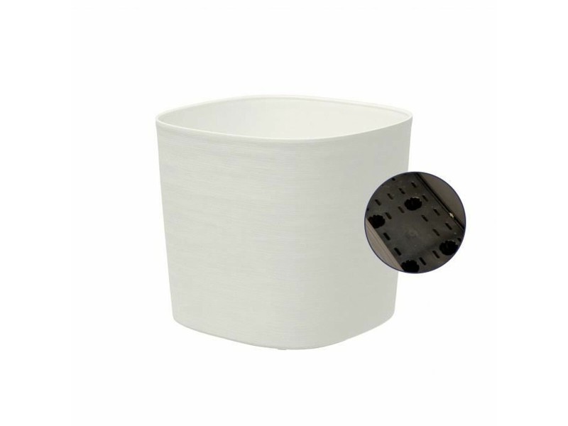 Саксия за самостоятелно поливане Garden ID Бял 40 x 40 cm NaN –  BB Саксии