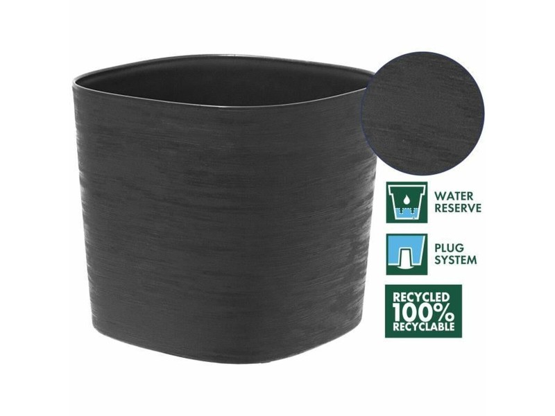 Саксия за самостоятелно поливане Garden ID Черен 40 x 40 cm NaN –  BB Саксии