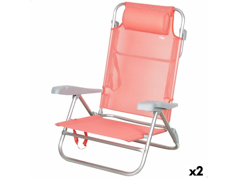подплатен къмпинг стол Aktive 47 x 82 x 49 cm Flamingo (2 броя) NaN –  BB Сгъваеми столове