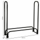 Поставка за Дърва Alexandra House Living Черен Желязо 34 x 124 x 124 cm NaN –  BB Дърварник