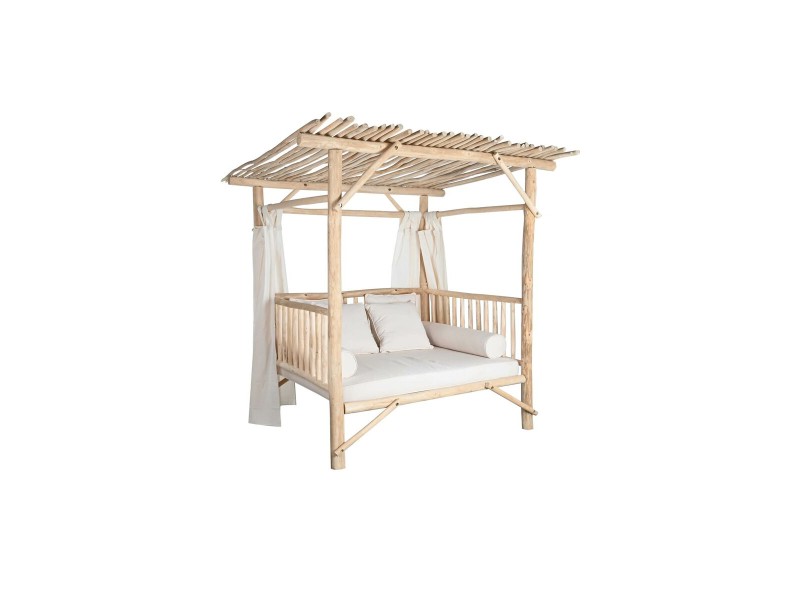 Градинско легло DKD Home Decor Бял Естествен 200 x 180 x 200 cm NaN –  BB Дивани