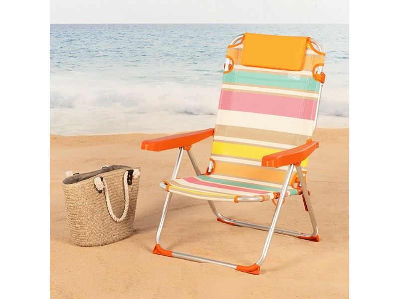 Плажен стол Aktive 48 x 90 x 60 cm NaN –  BB Сгъваеми столове от плат