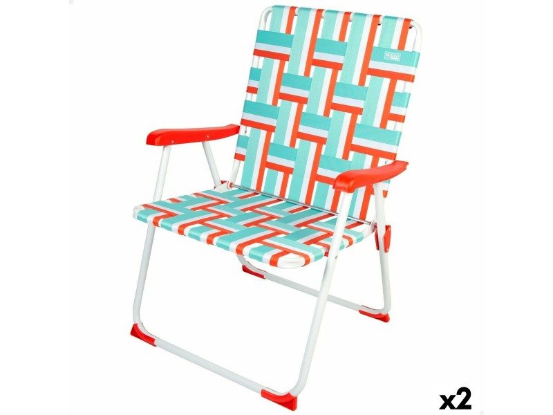 Плажен стол Aktive 52 x 90 x 56 cm NaN –  BB Сгъваеми столове от плат