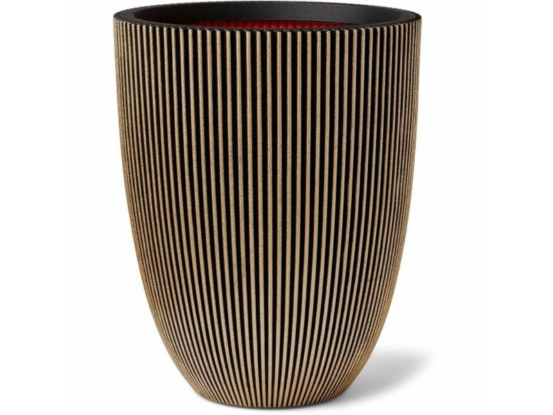 Саксия Capi Europe Златен Пластмаса Кръгъл Ø 27 cm NaN –  BB Саксии