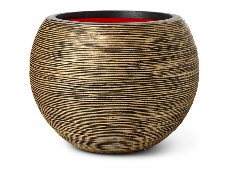 Саксия Capi Europe Златен Пластмаса Кръгъл Ø 40 cm NaN –  BB Саксии