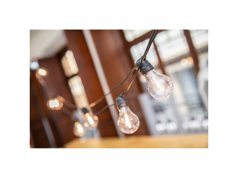 Гирлянда от LED Светлини New Garden Allegra 8 m 10 Бял/Черен Слънчев NaN –  BB Гирлянди за външно осветление