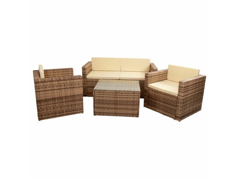Градински мебели Alexandra House Living Кафяв Естествен 65 x 45 x 75 cm 4 Части NaN –  BB Комплекти градински мебели