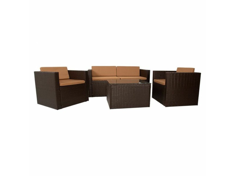 Градински мебели Alexandra House Living Кафяв 65 x 45 x 75 cm 4 Части NaN –  BB Комплекти градински мебели