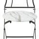 Комплект от маса с 2 стола Alexandra House Living Бял Черен 60 x 75 x 60 cm NaN –  BB Комплекти градински мебели