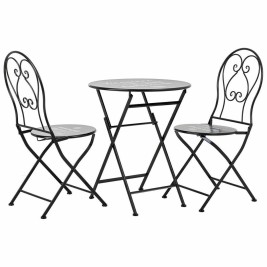 Комплект от маса с 2 стола Alexandra House Living Черен 60 x 75 x 60 cm