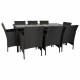Градински мебели Alexandra House Living Черен 61 x 85 x 58 cm 9 Части NaN –  BB Комплекти градински мебели
