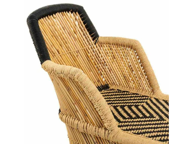 Lamamistool Alexandra House Living Черен Естествен 48 x 78 x 110 cm NaN –  BB Шезлонги