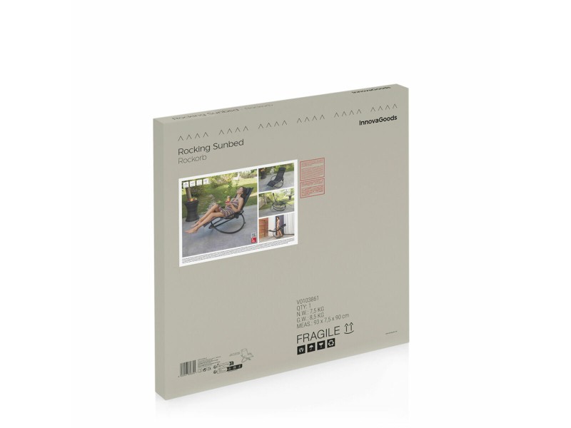 Сгъваем орбитален люлеещ се шезлонг InnovaGoods Rockorb Черен (След ремонт B) NaN –  BB Люлеещи се столове