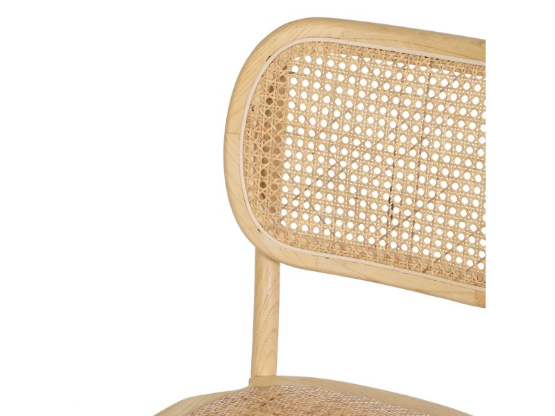 Трапезен стол Естествен Pатан Бряст 45 x 41 x 88 cm NaN –  BB Градински столове за хранене