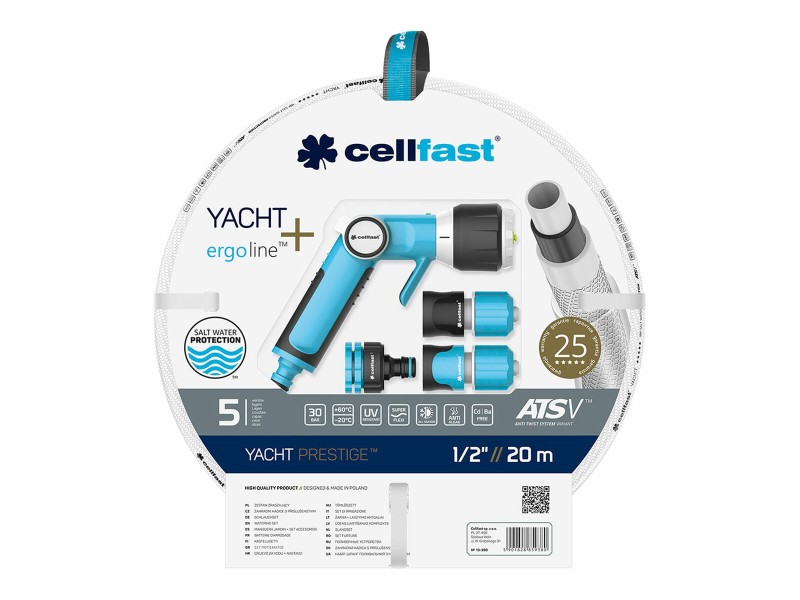 Комплект Маркуч с аксесоари Cellfast Yacht PVC 20 m Ø 12,5 mm Разтяга NaN –  BB Градински маркучи