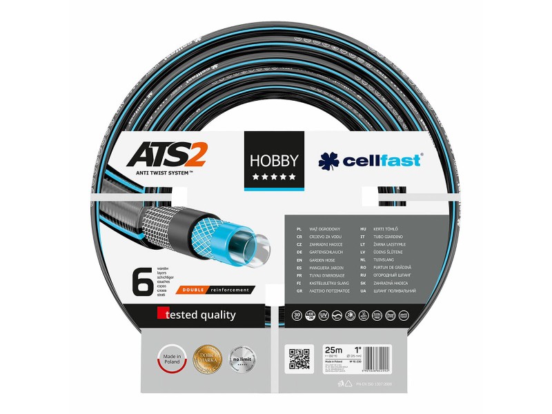 Маркуч Cellfast Hobby Ats2 PVC 25 m Ø 25 mm 6 слоя NaN –  BB Градински маркучи