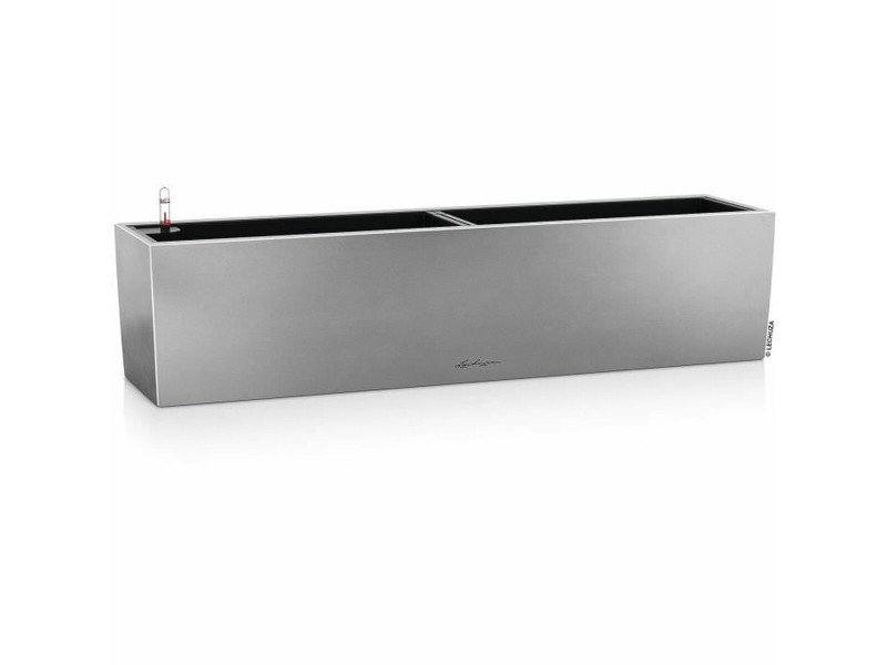 Саксия за самостоятелно поливане Lechuza Сребрист 79 x 19 x 19 cm Квадратен NaN –  BB Саксии