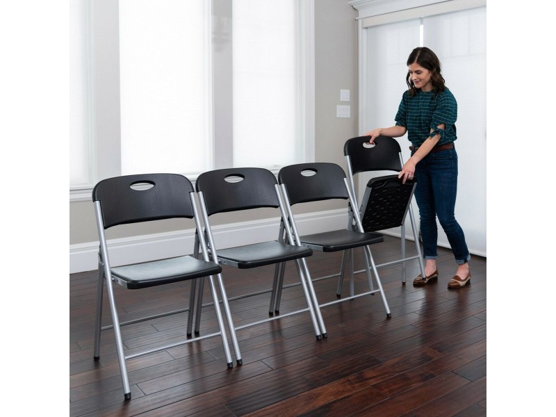 подплатен къмпинг стол Lifetime Черен 50 x 84 x 48,5 cm (5 броя) NaN –  BB Сгъваеми столове