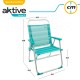 Плажен стол Aktive цвят тюркоаз 48 x 88 x 50 cm Алуминий Сгъваем (4 броя) NaN –  BB Сгъваеми столове